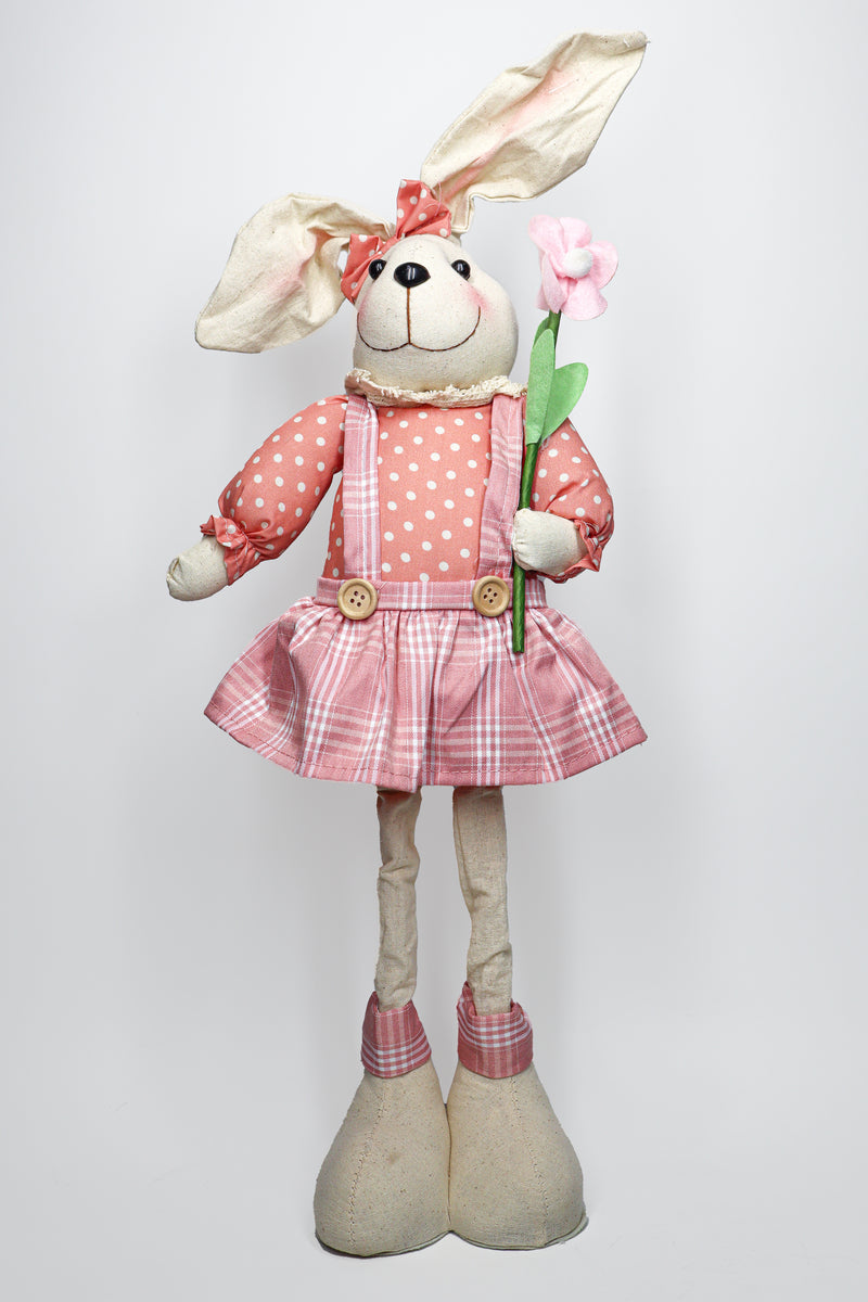 Conejo Rosado Flor 60cm