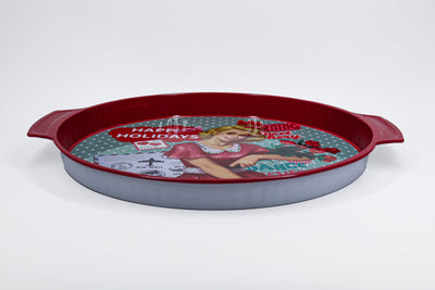 Bandeja Fucsia Happy Holidays