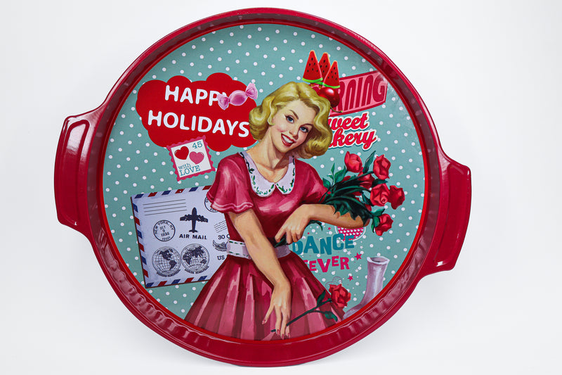 Bandeja Fucsia Happy Holidays